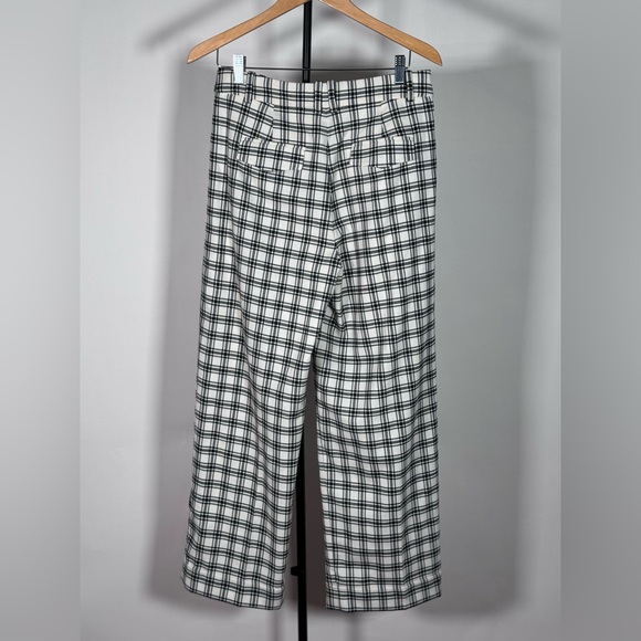 NWT JCrew Collection wide-leg essential pant in plaid Italian city wool blend - Picture 4 of 9